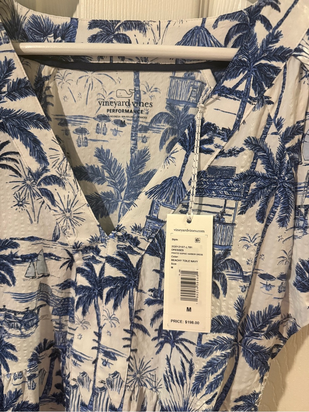 Brand New w/ Tags Vineyard Vines Beachy Toile Sophie Harbor Dress! Medium! - Picture 4 of 6